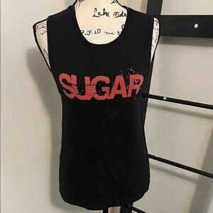 System Of A Down Band Music Sugar Graphic Distressed Black Red Tank Top